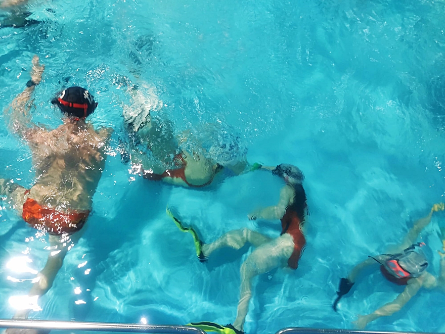 Hokej pod wodą Walenie Siemianowice Śląskie Trening 25 II 2023